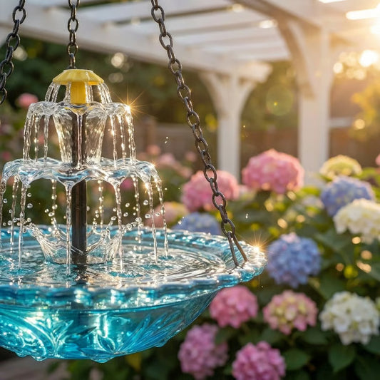 🔥🔥2026 Spring Sale 47% Off--🐦Solar Cascade Hanging Bird Bath Fountain