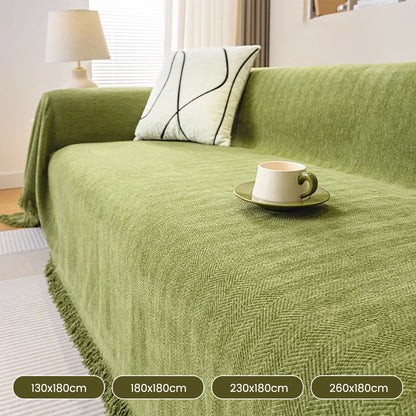 【Thoughtful Gift】 Herringbone Chenille Sofa Cover