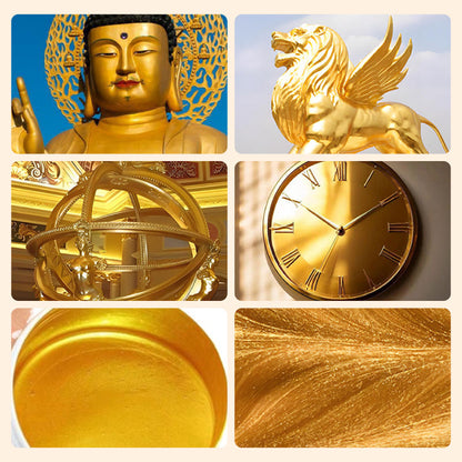 🔥Waterproof gold leaf paint for arts, paintings and crafts