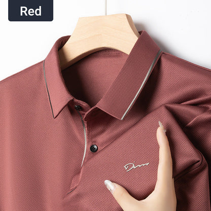 Men's Ice Silk Business Casual Lapel Shirt