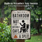 Vintage Tin Sign, This Is a Bathroom Not an Internet Cafe & Split Sign, Wall Art Decor for Home Farmhouse Washroom Bathroom Toilet, Vintage Metal Sign