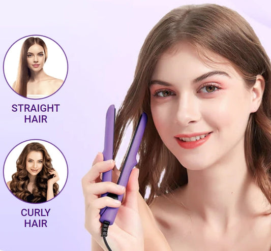 2-in-1 Mini Curling Wand & Flat Iron Hair Straightener🔥50% OFF🔥