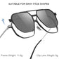 Men And Women 3 In 1 Magnetic Polarized Sunglasses
