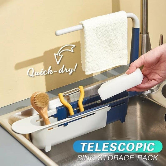 🔥Last Day Sale 49%🔥Updated Telescopic Sink Storage Rack