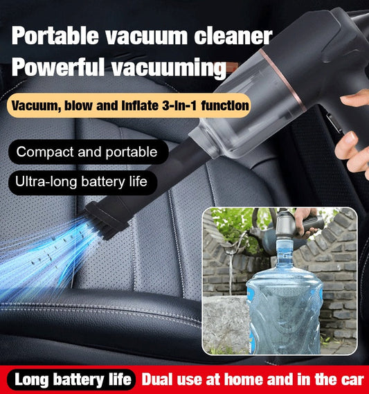 🏆Blow, Vacuum and Inflate all-in-one Cordless Vacuum Cleaner for Home and Car🔥